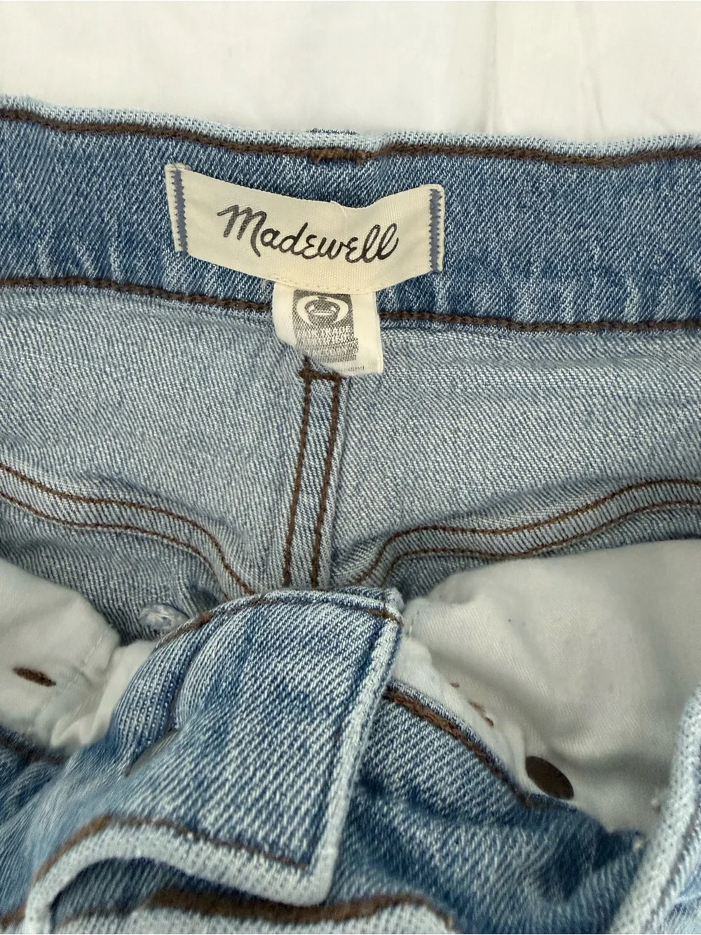 Madewell The Perfect Vintage Wide Leg Jeans Size 28 Light Wash Raw Hem Crop